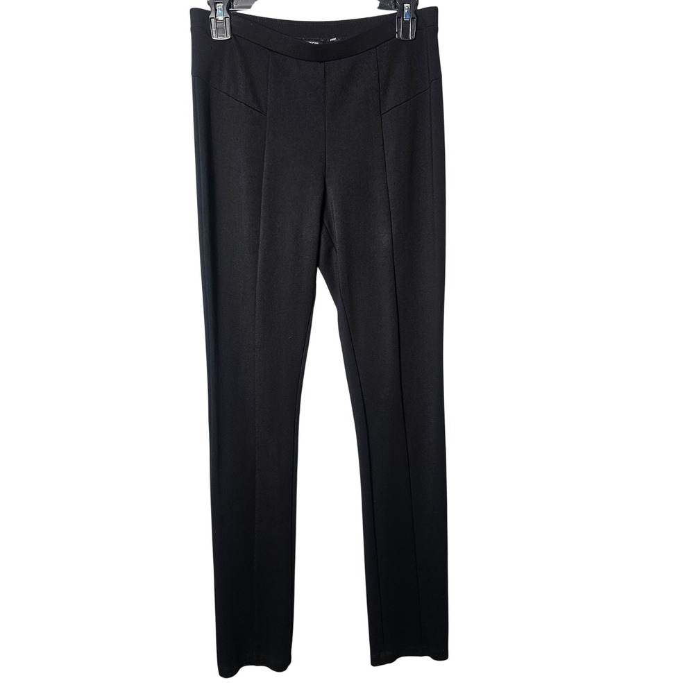 NIC+ZOE Womens Seamed Pull On Legging Pants M Black Stretch Minimalist Workwear